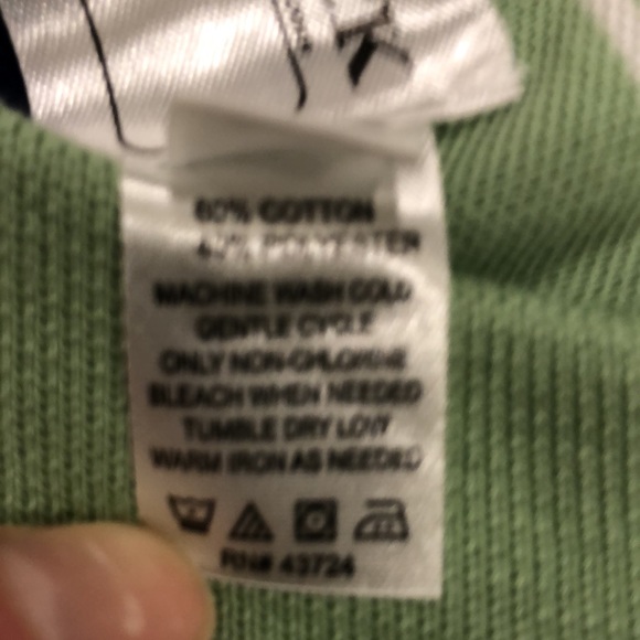 Buck & Buck Men’s Celery Green Long Sleeve Polo Shirt - Picture 10 of 10